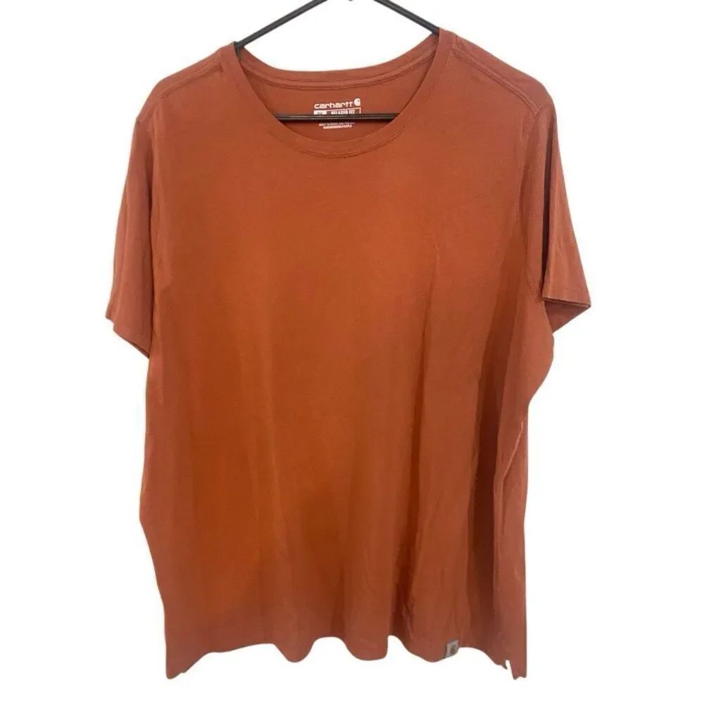 Carhartt 2XL (20W-22W) relaxed fit short sleeve burnt orange